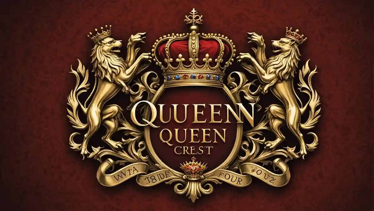 What does the famous Queen emblem designed by Freddie represent?
