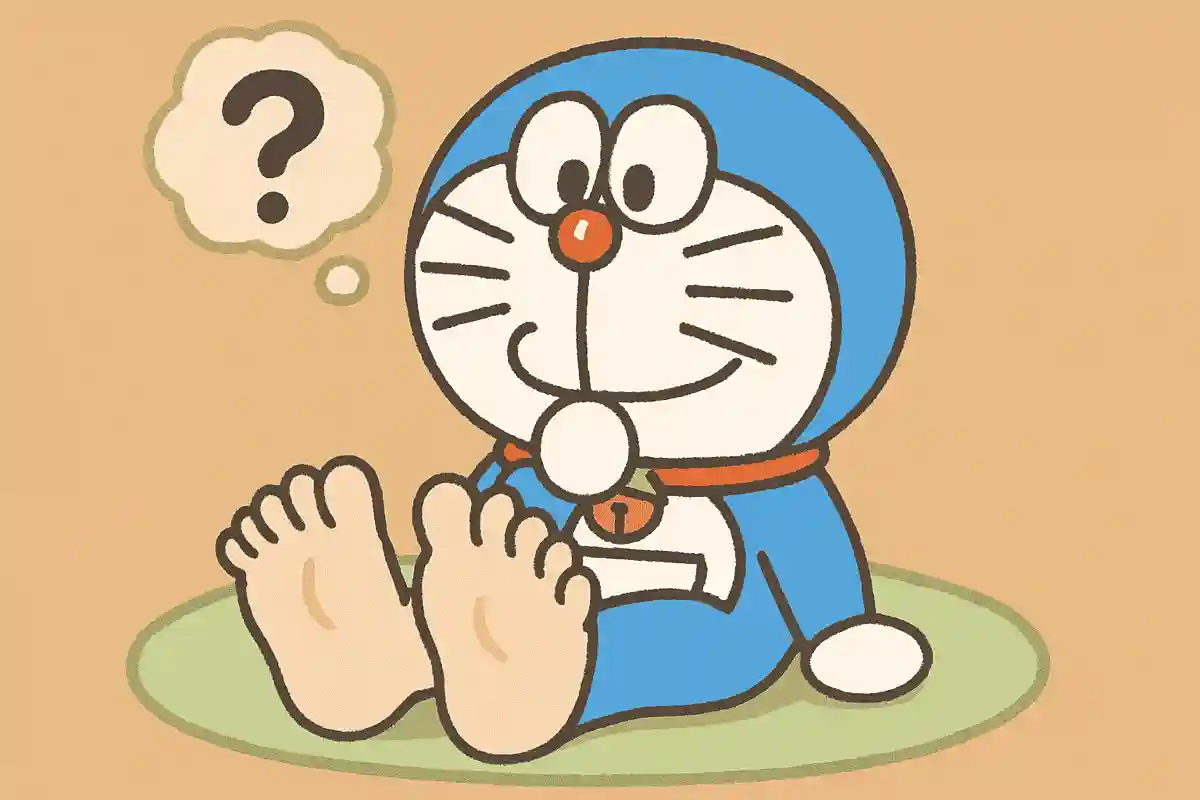 Why are Doraemon’s feet always clean even though he doesn’t wear shoes?