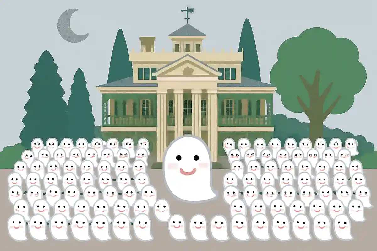 How many ghosts are said to live in Disneyland’s Haunted Mansion?
