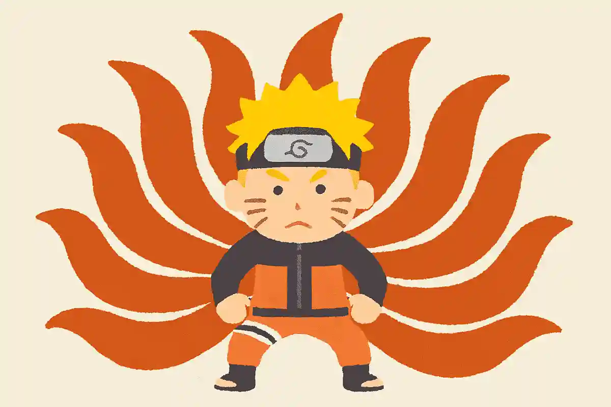 How many tails does Naruto Uzumaki, the protagonist of Naruto, have as his tailed beast?