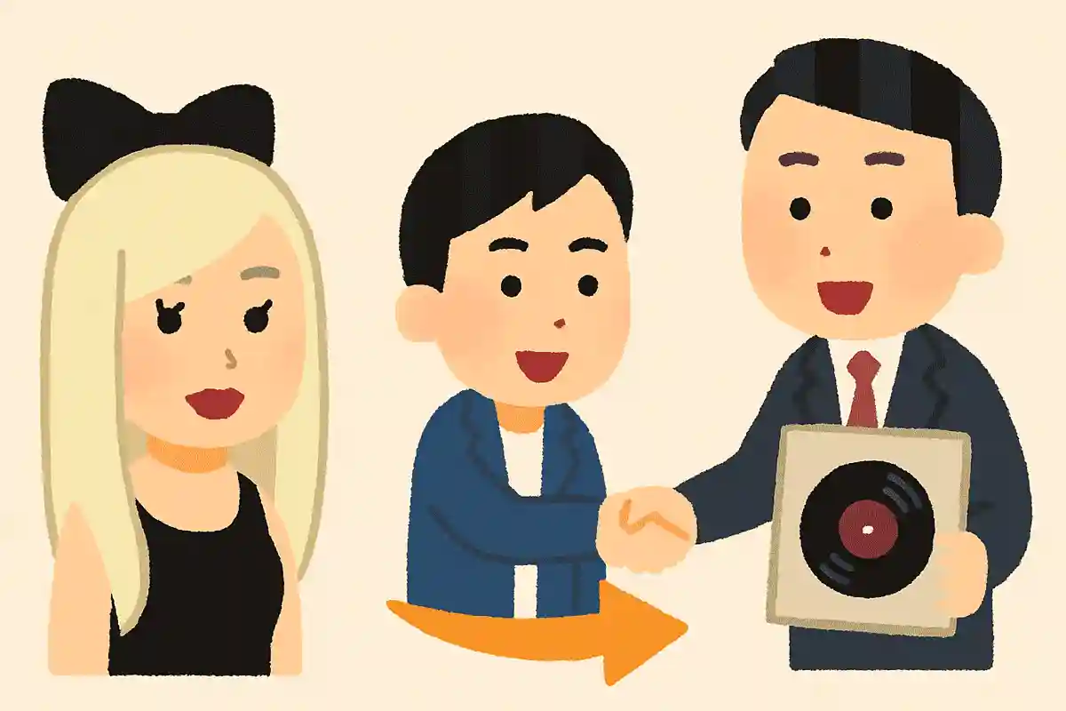 가가 씨의 데뷔를 지원하고 자신의 레이블로 영입한 아티스트는?