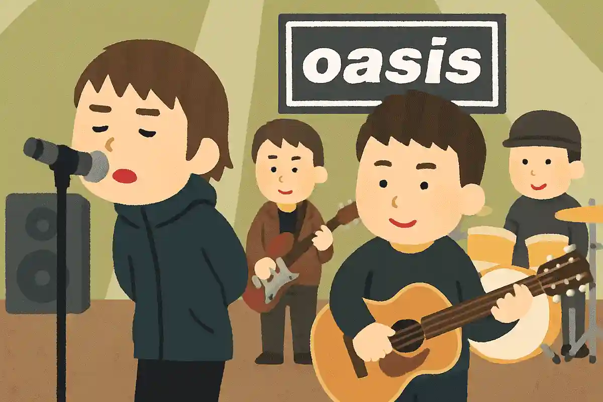What is the name of the location in Japan where Liam left during the live performance?
