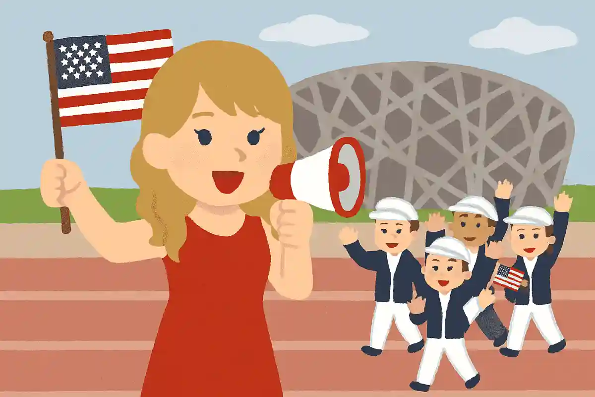 Which song was chosen to cheer on the U.S. team at the 2008 Beijing Olympics?